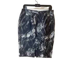 Michael Kors Abstract Pencil Skirt Textured Lined Italy Size 12